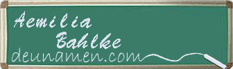 Aemilia Bahlke Visitenkarte